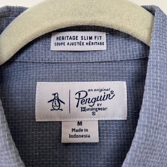 Penguin men’s medium short sleeved button down shirt - Picture 3 of 4